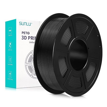 Filamento PETG de 1 kg en colores blanco, negro y gris para impresora 3D